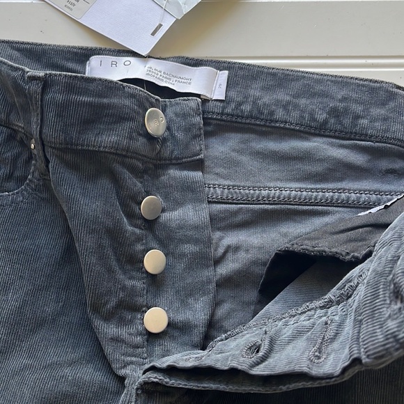 Iro piotre corduroy dark grey pants new with tags - Picture 5 of 15